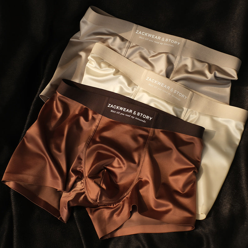4 PCS Luxury Ice Silk Boxers For Men
