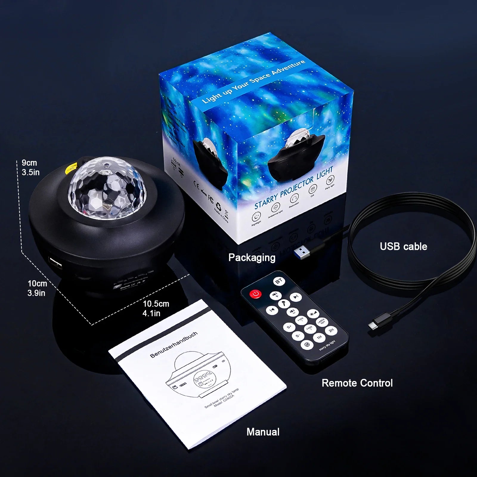 Galaxy Star Projector – Night Light with Bluetooth Music & Ocean Waves – Perfect Gift for Kids