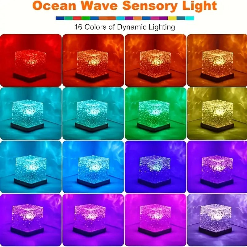 AMILL™ LED Mood Light – 16 Colors Water Ripple with Remote & USB Power