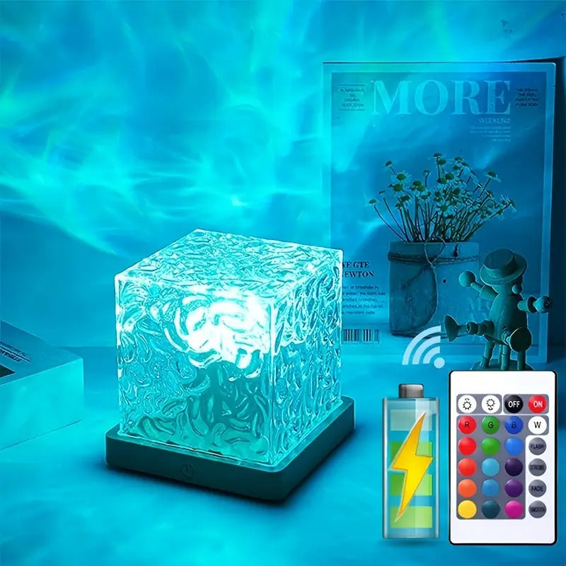 AMILL™ LED Mood Light – 16 Colors Water Ripple with Remote & USB Power