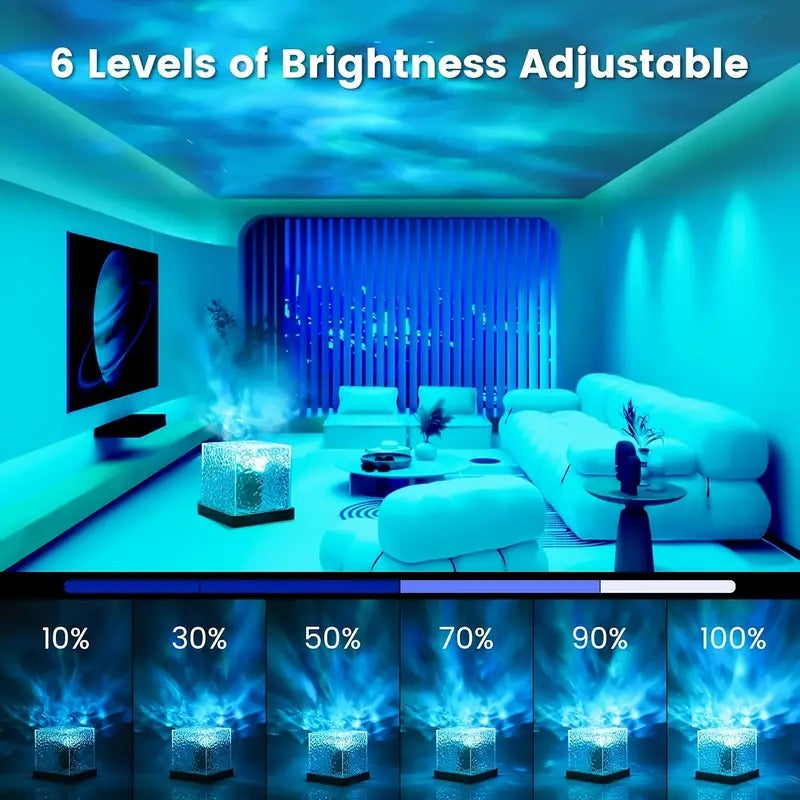 AMILL™ LED Mood Light – 16 Colors Water Ripple with Remote & USB Power