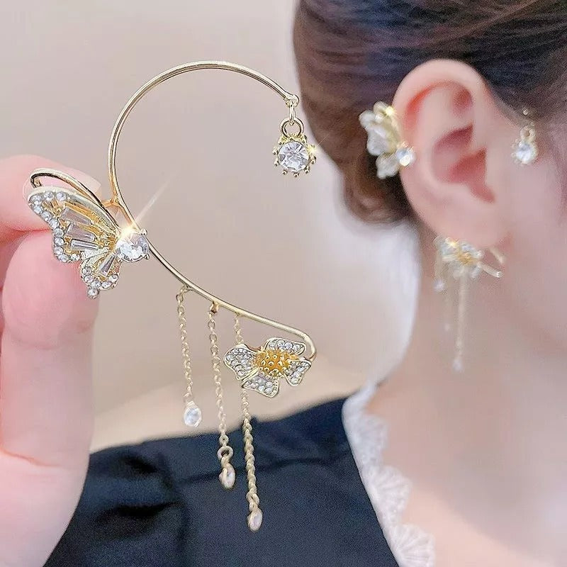 ✨🦋 Zirconia earrings with butterfly charm 💖✨