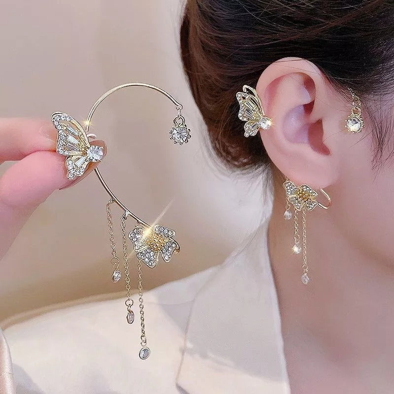 ✨🦋 Zirconia earrings with butterfly charm 💖✨