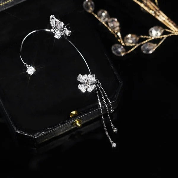 ✨🦋 Zirconia earrings with butterfly charm 💖✨