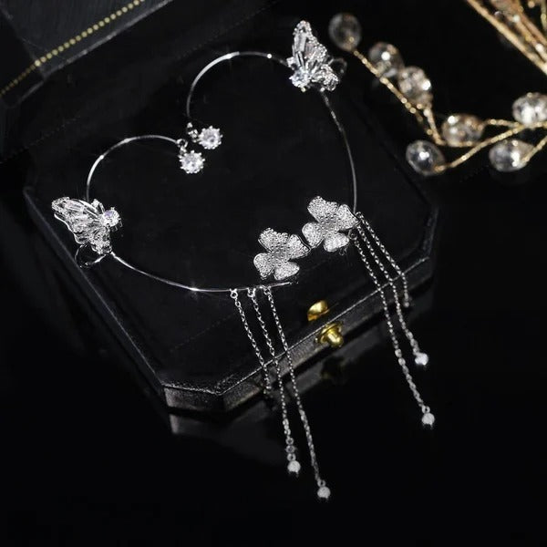 ✨🦋 Zirconia earrings with butterfly charm 💖✨